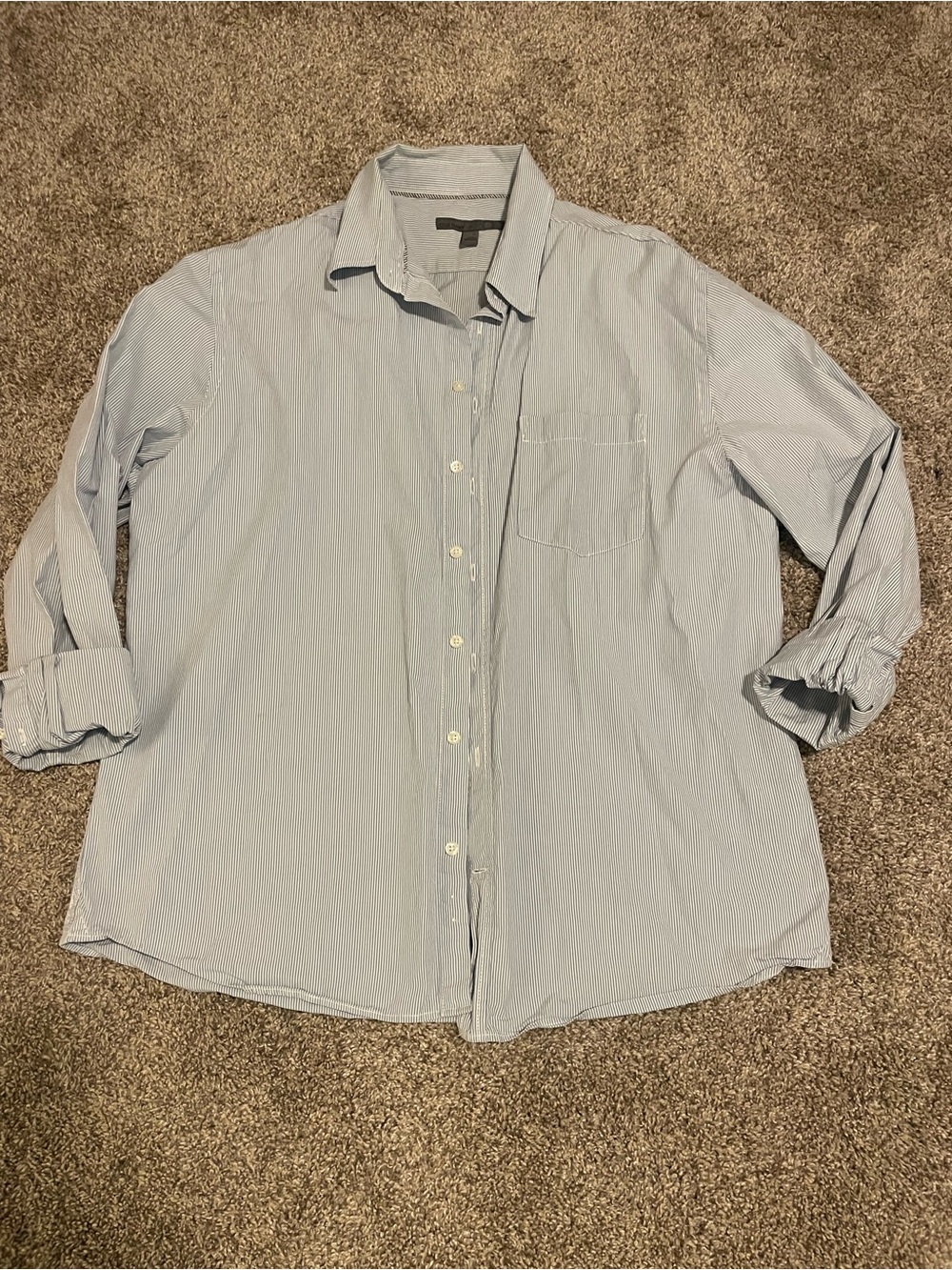 Old Navy Light Blue pinstripe Button-Up Dress Shirt